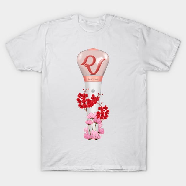 red velvet Floral Lightstick kpop T-Shirt by RetroAttic